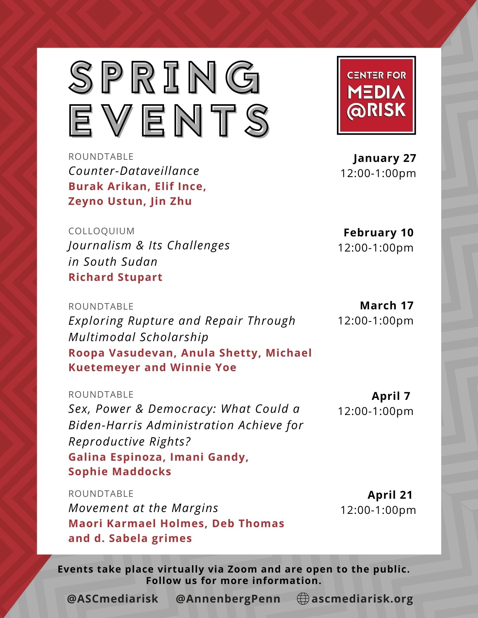 Spring 2021 Events