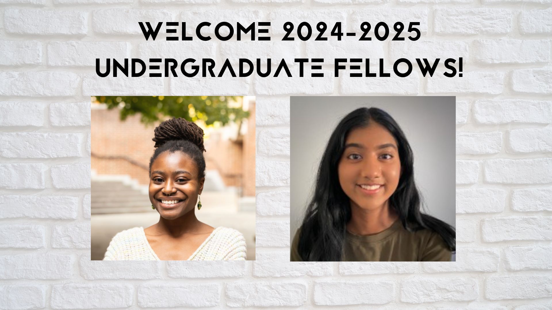Welcome 2024-25 Undergraduate Fellows!